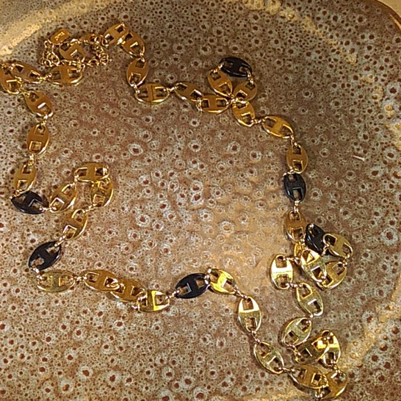 JBK Black & Gold Long Link Necklace 36" with 3.5 " extender - Picture 3 of 5